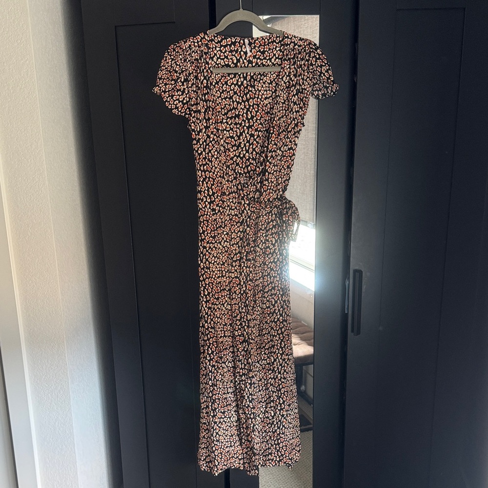 Free People Black and Pink Floral Maxi Dress